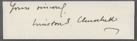 Lot #156 Winston Churchill Signature - Image 2