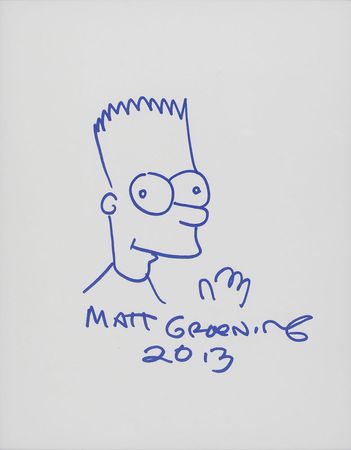 Lot #512 Matt Groening Sketch - Image 2
