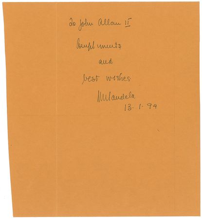 Lot #221 Nelson Mandela Signature - Image 1