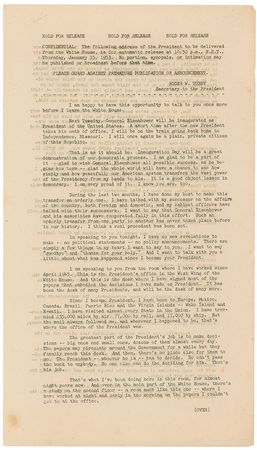 Lot #57 Harry S. Truman: “He can't pass the buck to anybody”—amazing farewell address reflecting on the presidency, his legacy, Eisenhower, and American ideals - Image 2