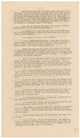 Lot #57 Harry S. Truman: “He can't pass the buck to anybody”—amazing farewell address reflecting on the presidency, his legacy, Eisenhower, and American ideals - Image 5