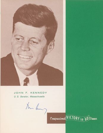 Lot #71 John F. Kennedy: Kennedy hopes for “Victory in ’60” - Image 1