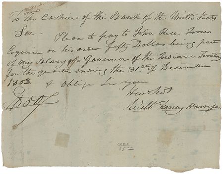 Lot #23 William Henry Harrison: Extremely rare and