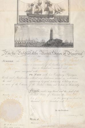 Lot #11 Thomas Jefferson and James Madison: Desirable 1804 Jefferson-Madison ship’s pass - Image 3