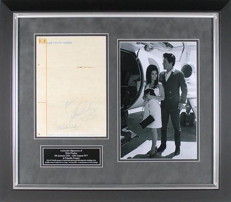 Lot #667 Elvis and Priscilla Presley Signatures - Image 1