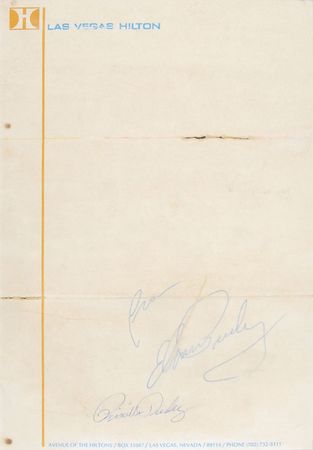 Lot #667 Elvis and Priscilla Presley Signatures - Image 2