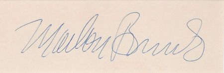 Lot #732 Marlon Brando Signature - Image 1
