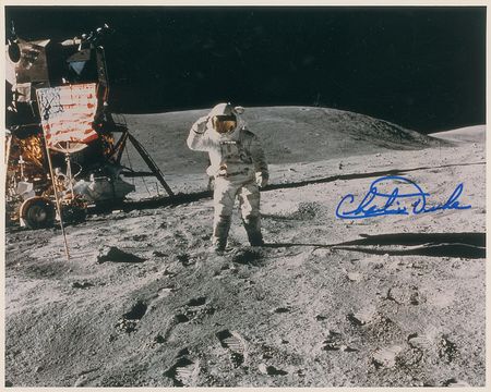 Lot #406 Moonwalkers: Seven moonwalkers, including the coveted, uninscribed Armstrong white space suit litho - Image 3