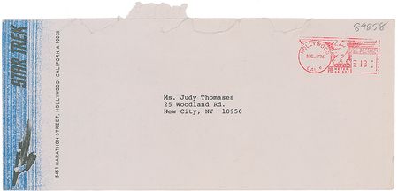 Lot #825 Star Trek: Gene Roddenberry: ?The Star Trek film appears to be on the track at last? - Image 2