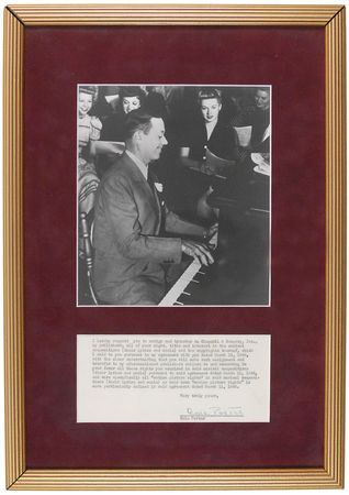 Lot #714 Cole Porter Signed Document - Image 1