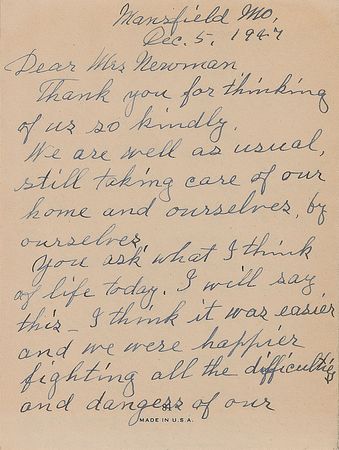 Lot #566 Laura Ingalls Wilder: “I think it was easier and we were happier fighting all the difficulties and dangers of our pioneer life” - Image 3
