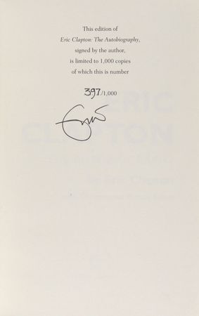Lot #638 Eric Clapton Book - Image 1