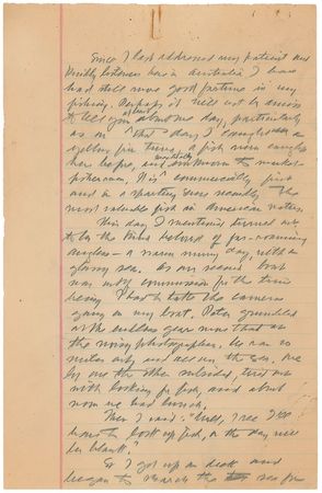 Lot #531 Zane Grey: “Splash after splash…and then, suddenly, a beautiful gold and blue fish leaped high, like a greyhound” - Image 1