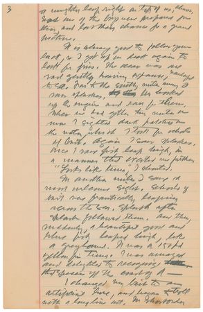 Lot #531 Zane Grey: “Splash after splash…and then, suddenly, a beautiful gold and blue fish leaped high, like a greyhound” - Image 3