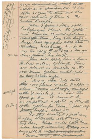 Lot #531 Zane Grey: “Splash after splash…and then, suddenly, a beautiful gold and blue fish leaped high, like a greyhound” - Image 6