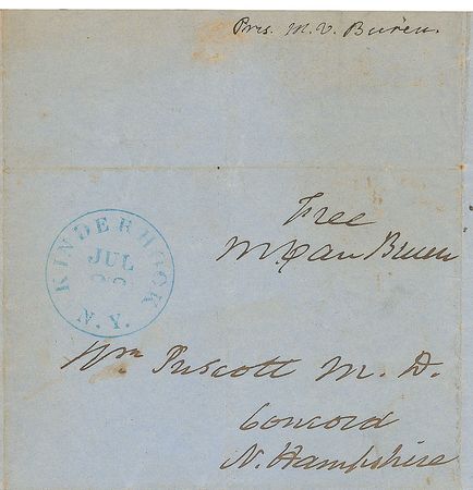 Lot #20 Martin Van Buren Handwritten Letter Signed and Free Frank - Image 2