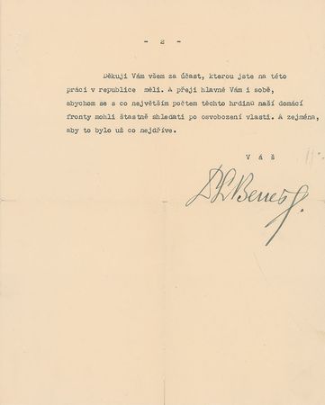 Lot #266 Edvard Benes - Image 2