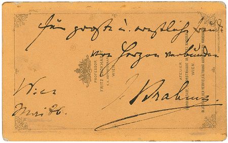 Lot #591 Johannes Brahms: Choice portrait of the German master - Image 2