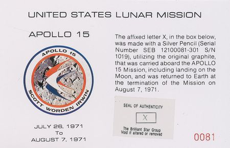 Lot #417 Apollo 15 - Image 1