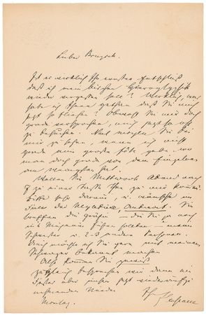 Lot #216 Ferdinand Lassalle: Uncommon letter about his “little hieroglyphics” - Image 1