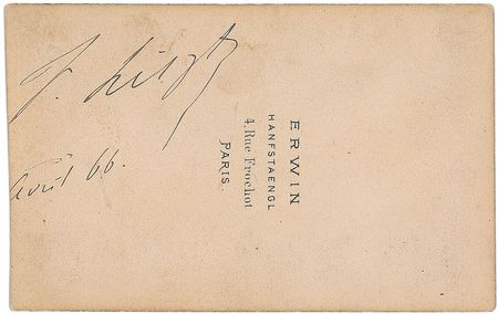 Lot #604 Franz Liszt: Fabulous carte-de-visite portrait - Image 2