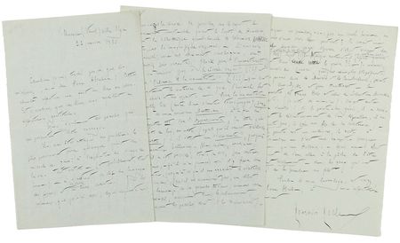 Lot #550 Romain Rolland Handwritten Letter Signed - Image 1