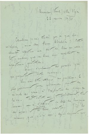 Lot #550 Romain Rolland Handwritten Letter Signed - Image 2