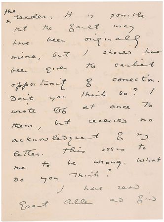 Lot #563 Oscar Wilde: Wilde addresses a misprint in ‘The Soul of Man under Socialism’ - Image 3