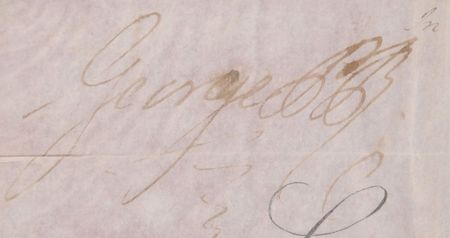Lot #211 King George III Signature and Signed Note - Image 2