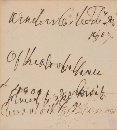 Lot #211 King George III Signature and Signed Note - Image 3