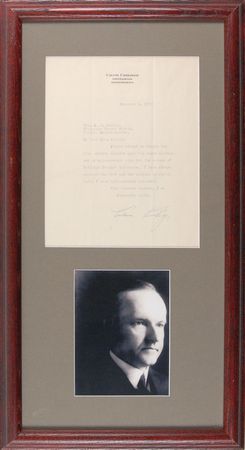 Lot #48 Calvin Coolidge Typed Letter Signed - Image 1