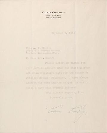 Lot #48 Calvin Coolidge Typed Letter Signed - Image 2