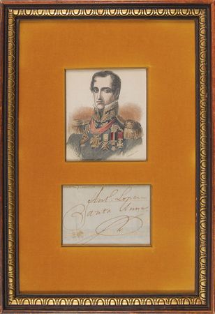 Lot #329 Antonio Lopez de Santa Anna Signature - Image 1