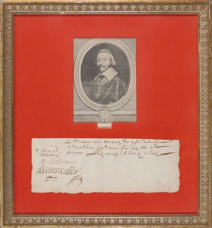 Lot #245 Cardinal Richelieu Partial Signed Document - Image 1