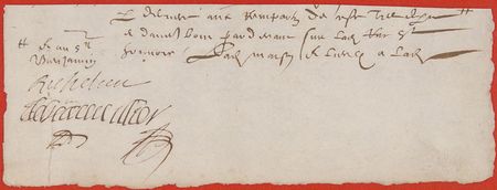 Lot #245 Cardinal Richelieu Partial Signed Document - Image 2