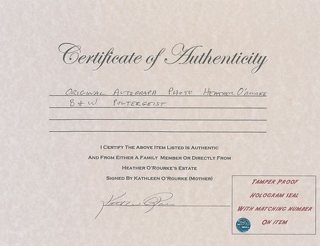 Lot #814 Heather O’Rourke Signed Photograph - Image 2