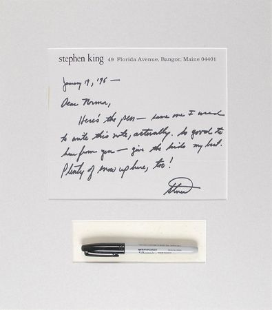 Lot #576 Stephen King Handwritten Letter Signed - Image 1