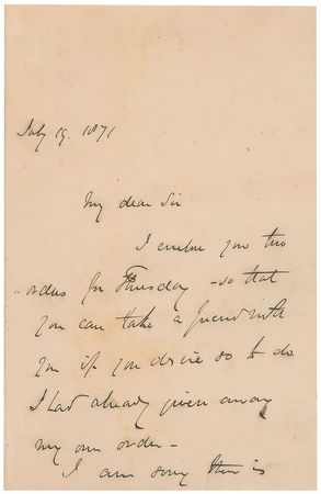 Lot #536 Henry James Handwritten Letter Signed - Image 1