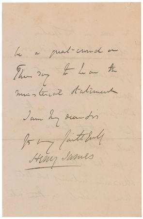 Lot #536 Henry James Handwritten Letter Signed - Image 3