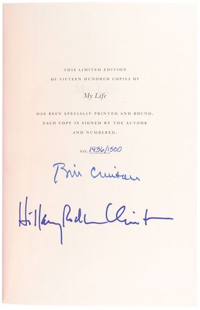 Lot #130 Bill and Hillary Clinton Book - Image 1