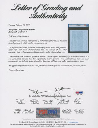 Lot #903 Ted Williams - Image 3