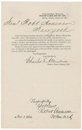 Lot #351 Robert Anderson Signed Document - Image 1