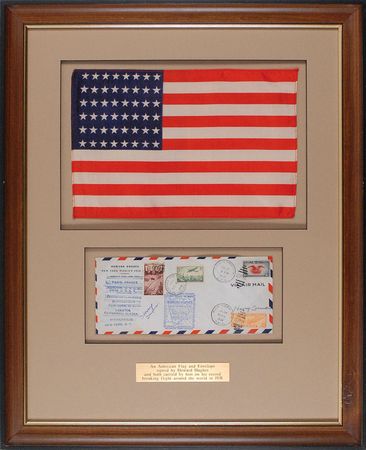 Lot #366 Howard Hughes: Carried on Hughes’s record-setting flight around the world - Image 1