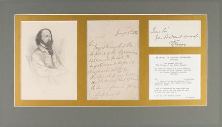 Lot #585 Alfred Lord Tennyson Handwritten Letter Signed - Image 3