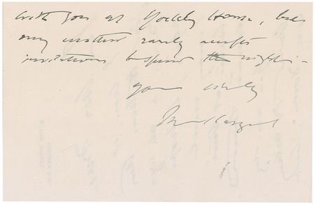 Lot #502 John Singer Sargent Handwritten Letter Signed - Image 3