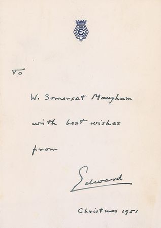 Lot #275 Edward, Duke of Windsor Signed Note - Image 1