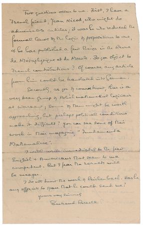 Lot #552 Bertrand Russell - Image 2