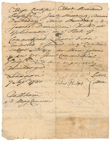 Lot #173 Declaration of Independence: William Williams Signed Document - Image 2