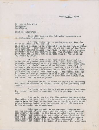 Lot #625 Louis Armstrong: Satchmo partners with Billie Holiday in New Orleans - Image 1