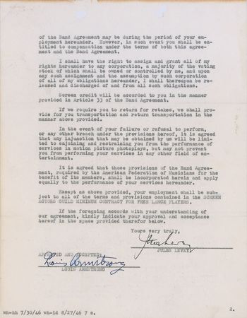 Lot #625 Louis Armstrong: Satchmo partners with Billie Holiday in New Orleans - Image 2